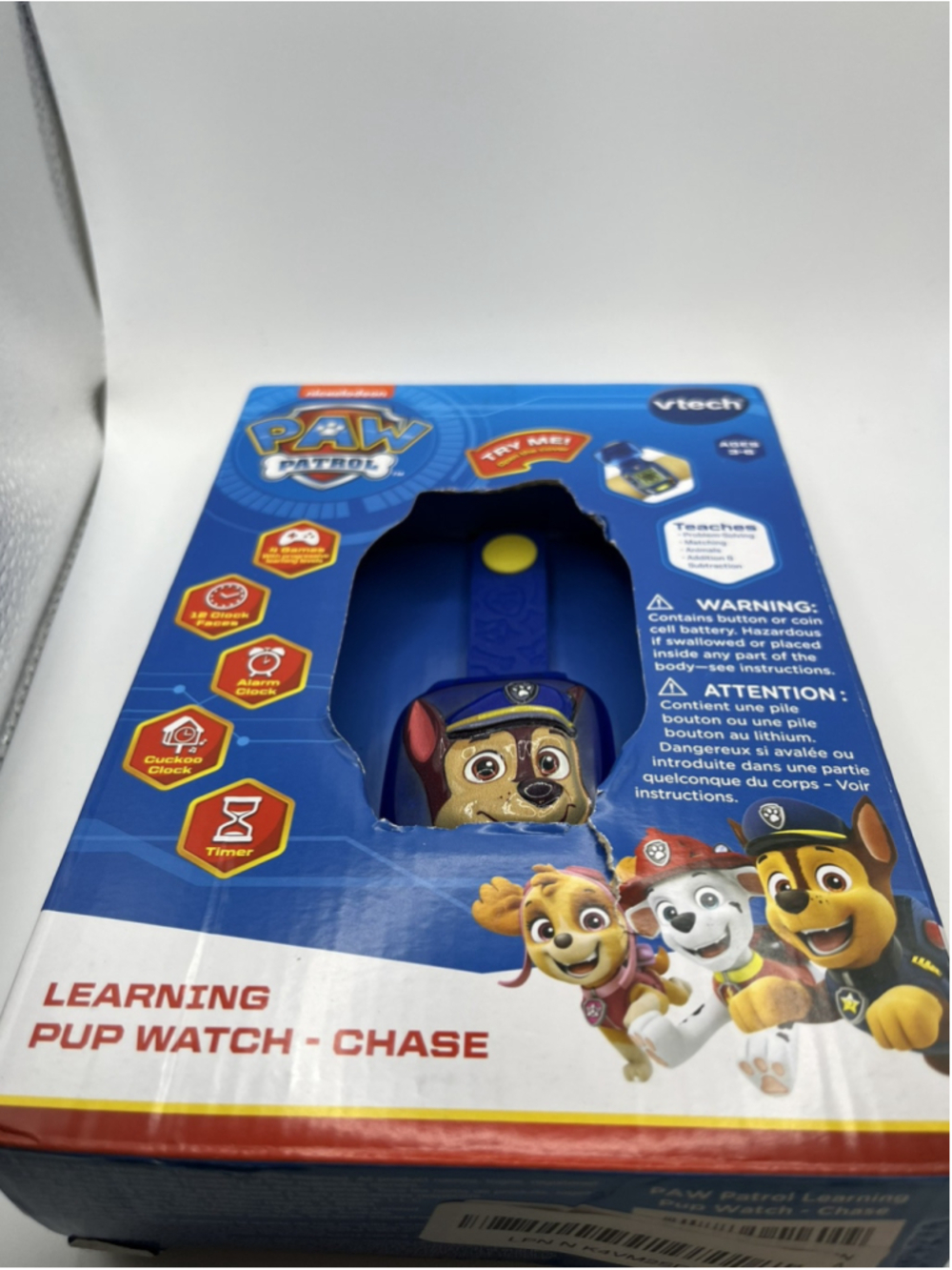 ⚡️VTech Paw Patrol Learning Watch Nickelodeon Character Chase Fire Pup works